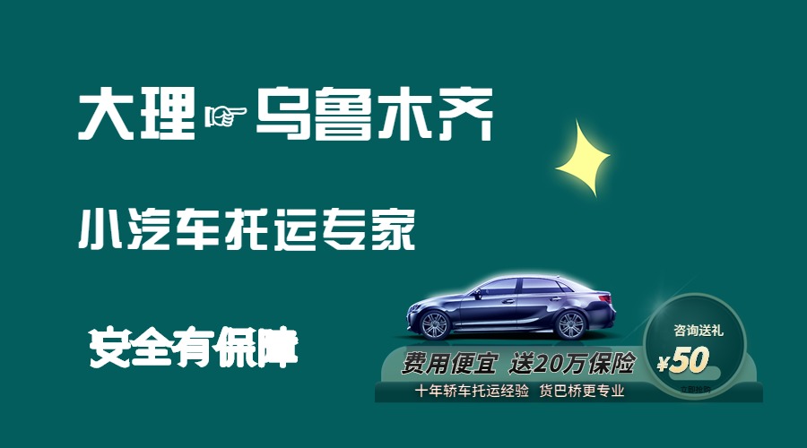 大理到烏魯木齊轎車托運